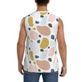 thumbnail image 4 of Balery Geometric Spots Men's Sleeveless Muscle Shirts Workout Tank Top, Moisture Wicking, Odor Protection-XX-Large, 4 of 8
