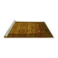 thumbnail image 2 of Ahgly Company Machine Washable Indoor Round Persian Yellow Traditional Area Rugs, 8' Round, 2 of 4