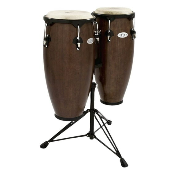 Synergy Series Wood Conga Set with Stand Tobacco