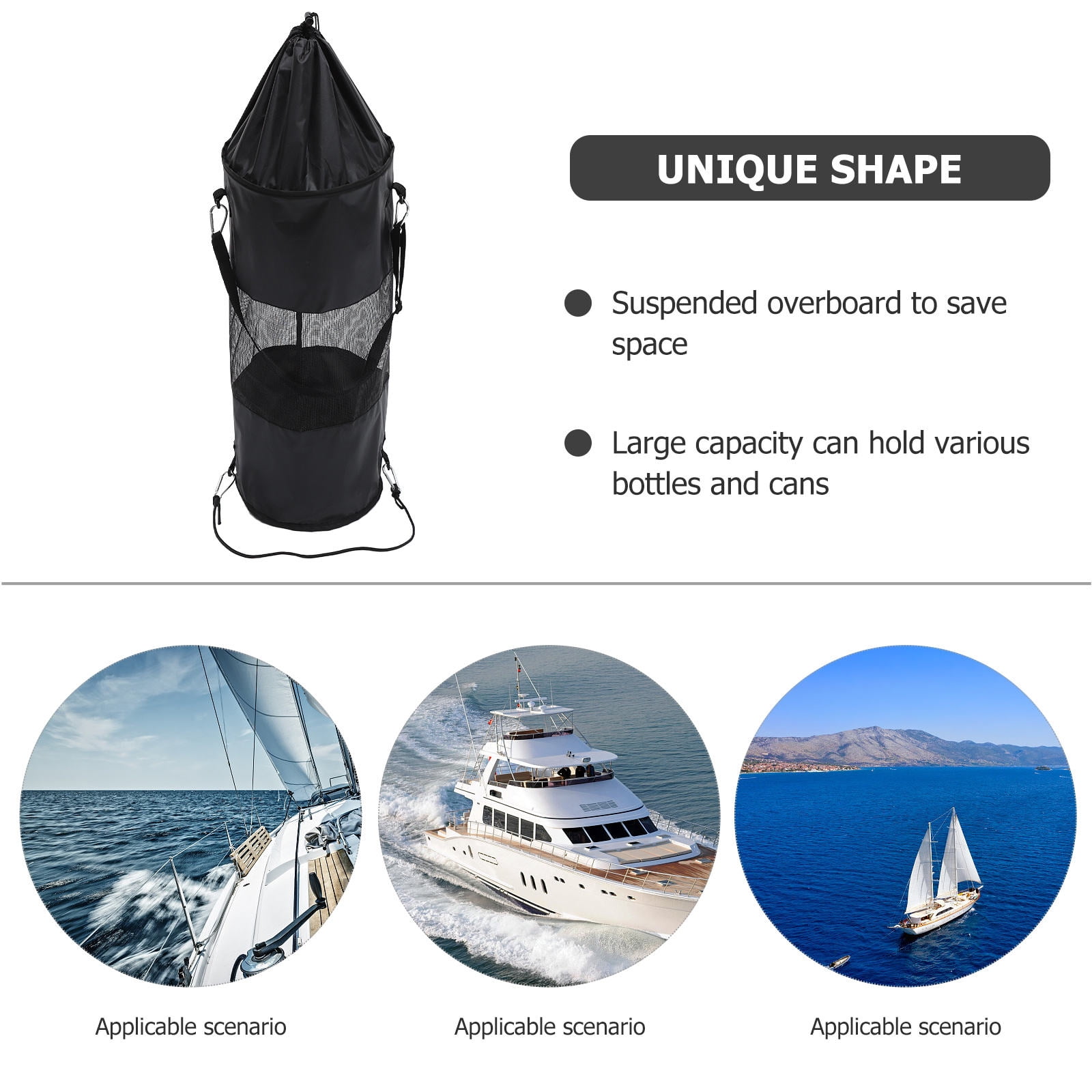 CIMAXIC Can Oxford Cloth Black for Boat 1Pack