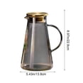 thumbnail image 3 of Weloille Luxury Glass Cold Water Pitcher 1 Piece, High Temperature Resistant BPA-Free Water Jug, Leakproof Large Capacity Drink Container, Pitcher for Cold Water Juice Beer Iced Tea Home Kitchen, 3 of 6