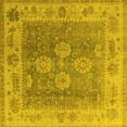 thumbnail image 1 of Ahgly Company Indoor Square Oriental Yellow Traditional Area Rugs, 8' Square, 1 of 4