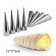 thumbnail image 4 of Wosthever 5 / 12Pcs Tubo cónico Cono Moldes de rollo Crema de pan de cuerno Hacer molde Herramientas y accesorios para hornear plata 5 piezas 12*3*3 cm Wosthever JJ19524-03B, 4 of 6