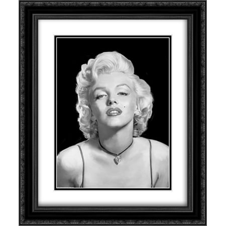 The Look of Love - Marilyn Monroe 2x Matted 20x24 Black Ornate Framed Art Print by Michael,