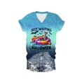 thumbnail image 3 of Tanghaowl Womens Halloween Shirt Just Waiting For Halloween Shirt Skeleton Graphic T Shirt Funny Halloween Tee for Festive Fun Sky Blue L, 3 of 3