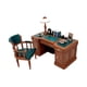thumbnail image 3 of Juego de silla americana en miniatura a escala 1:12, adorno artesanal para casa de muñecas. silla y escritorio, 3 of 7