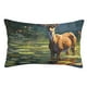 thumbnail image 1 of Fotbe Peaceful Deer Lily Pond Funda de Almohada Decorativa Estilo Occidental, Lujo en Algodón, Fundas para Almohadas King, Cojín Estampado para Decoración del Hogar-14"x20", 1 of 6