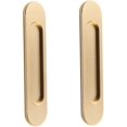 thumbnail image 2 of Door Pull Handle, Self-stick Oval Sliding Door Pulls, 2pcs Matte Gold Aluminum Alloy Flush Pull Punch-free Handle For Sliding Barn Door Windows Cabine, 2 of 5