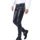 thumbnail image 1 of Men Pencil Trousers Plush Waterproof Slim Faux Leather Winter Leather Pants zhangyuxiang LED, 1 of 2
