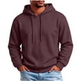 thumbnail image 3 of SEROYE Sweatshirts for Men Solid Hooded Long Sleeve Pullover Lightweight Fall Winter Casual Sport Outdoor Tops (M, Wine), 3 of 10