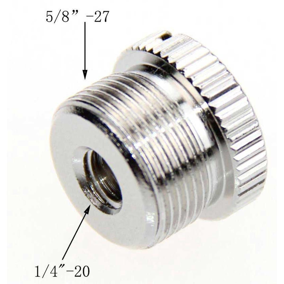 CAMVATE 1/4"-20 Female to 5/8"-27 Male Microphone Stand Adapter, 2-Pack