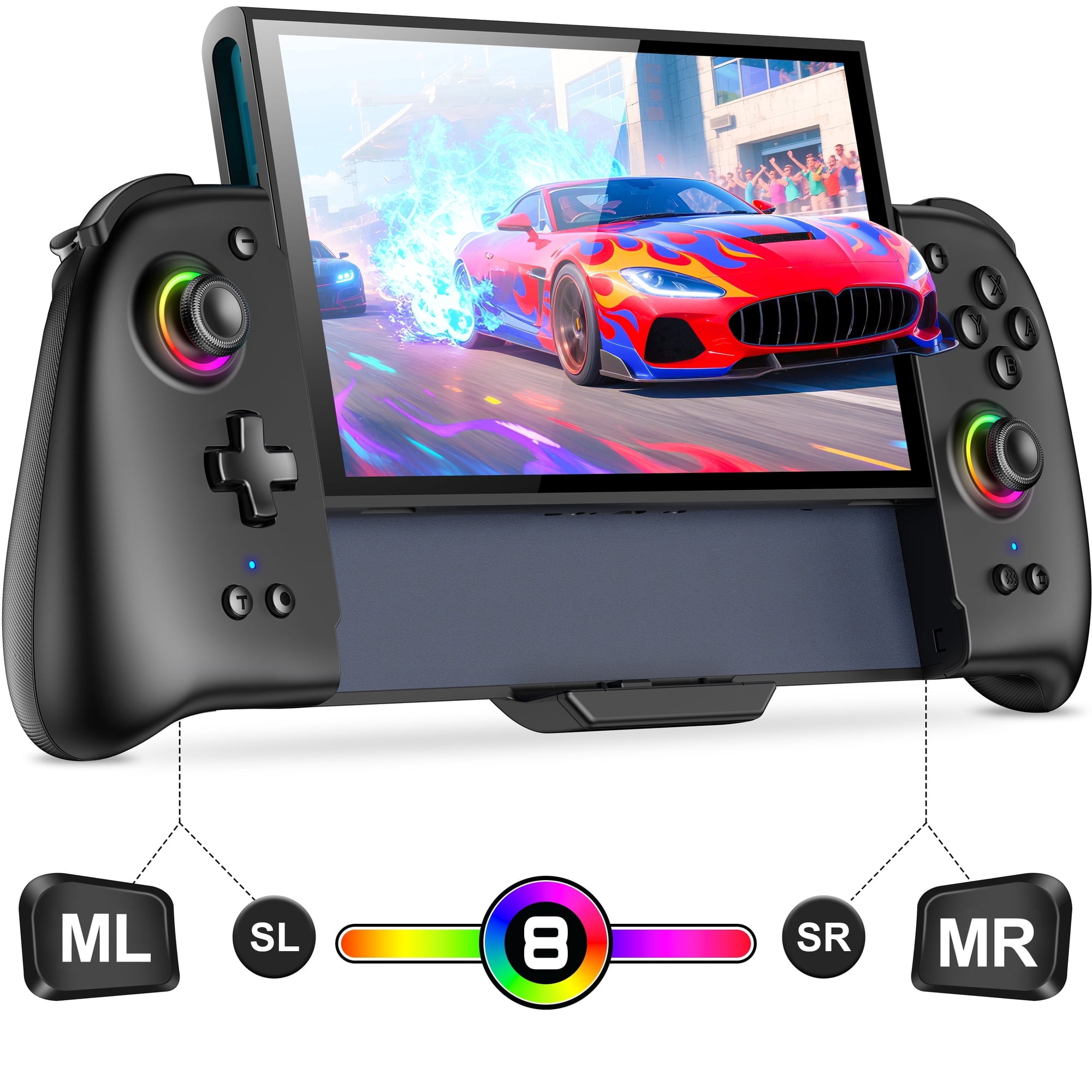 Switch 2 Controller,ESYWEN Gaming Contoller for Switch 2 with Hall Joysticks, Big Handheld Grip, Double Motor Vibration