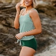 thumbnail image 5 of CAICJ98 Maillot de Bain Bikini String pour Femmes 2 Pcs Maillots de Bain Bikini Taille Haute avec Armatures Vert,m, 5 of 5