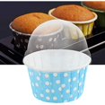 thumbnail image 4 of 100 Pcs Moules à Gâteau Ronds Mini Anti-Graisse avec Couvercle pour Fête Mariage Outils de Décoration de Moules à Gâteau Bleu, 4 of 5