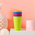 thumbnail image 4 of Set of 12 Kids Plastic Cups Children Drinking Cups Tumblers Reusable Dishwasher Safe BPA Free Cups for Kids & Toddlers Bright Colored Unbreakable Toddler Cups, 4 of 8