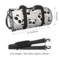 thumbnail image 4 of Xecao Cute Panda print Round Travel Duffel Bag is a foldable gym bag with an inner pocket, perfect for travel sports, 4 of 8