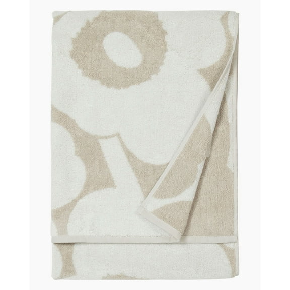 Marimekko Unikko Towel - Beige, White - Unikko Bath Towel beige, White (59" x 28")