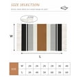 thumbnail image 2 of Modern Brown Black Kitchen Runner Rug 2'x4', Boho Contemporary Geometric Striped Washable Rug with Tassels, Non Slip Woven Cotton Bathroom Rugs Hallway Carpet for Foyer Bedroom Entry Back Door Decor, 2 of 9
