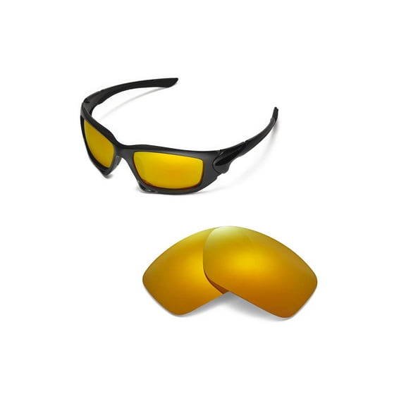 Walleva 24K Gold Polarized Replacement Lenses for Oakley Scalpel Sunglasses