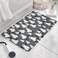 thumbnail image 3 of Ghostly Boo Halloween Pattern Flannel Non Slip Door Rugs,Washable Door Mats Indoor,Decorative Door Mats,Dirt-Resistant and Absorbent Doormat for Entrance,Bedroom,Kitchen,Bathroom,23.5x16in(60x40cm), 3 of 5