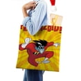 thumbnail image 4 of Freakazoid Bolso de tela con estampado de lienzo para mujer, bolsa de compras reutilizable y estética, con cremallera interior, regalo para mujer, 35 × 40 cm., 4 of 6