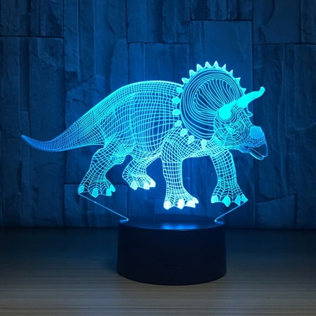 

string lights indoor white christmas lights led lights for bedroom Children 3D Dinosaur Night Light 7 Color Variations USB Dinosaur Night Light Children s Birthday Gift Home De