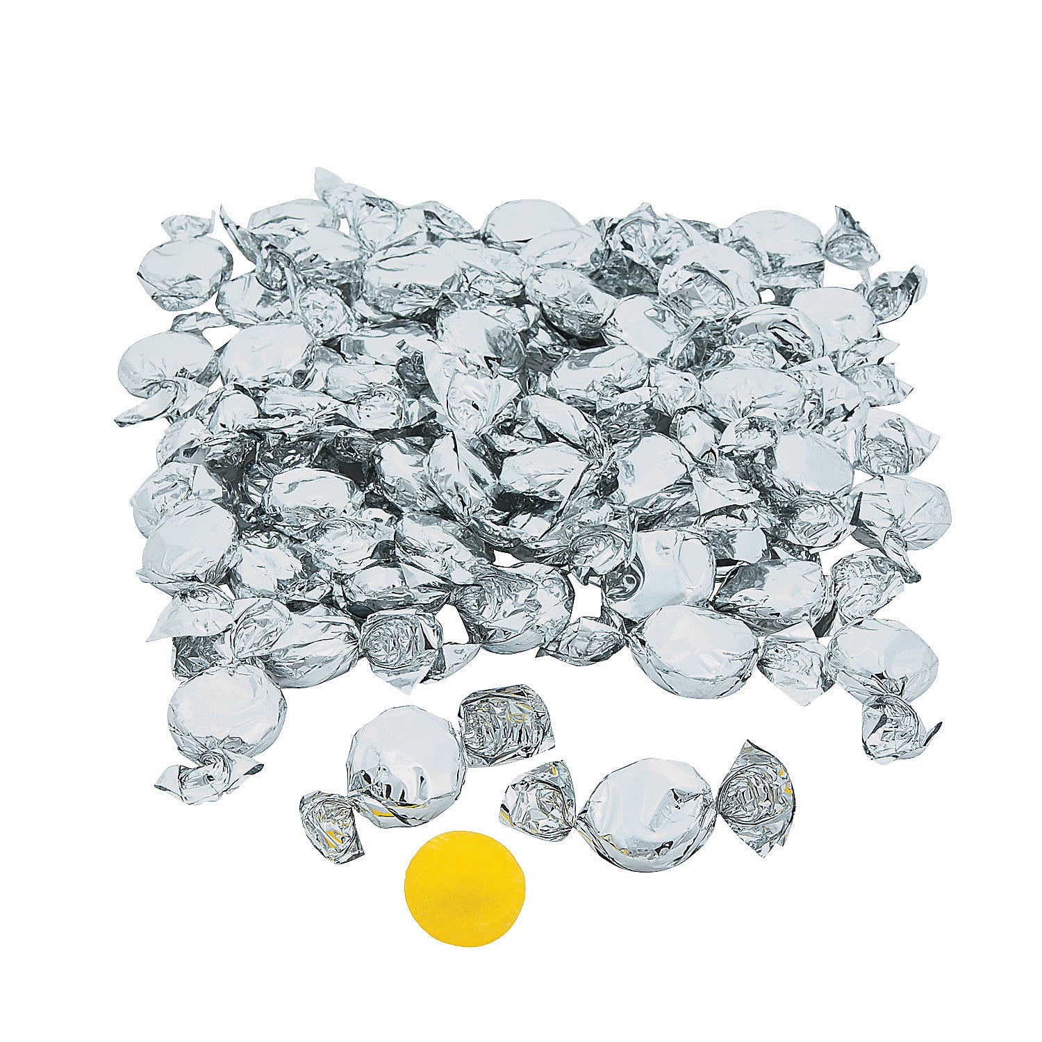 Silver Foil Wrapped Hard Candy - Edibles - 79 Pieces - Walmart.com