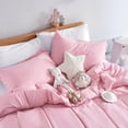 thumbnail image 5 of Sleep Zone Kids Bedding Comforter Set Full/Queen Size - Super Soft & Cute Printed 3-Piece Comforter Set All Seasons for Boys, Girls, Fade Resistant, Machine Washable, Ballet Pink, 5 of 6