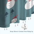 thumbnail image 6 of Blue Christmas Snowman Pattern Shower Curtain 84"x72" ,Bathroom Decorative Shower Curtains Set with 12 Hooks,Modern Waterproof Washable Shower Curtain, 6 of 6