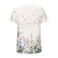 thumbnail image 4 of Pompotops T-Shirt Mode Décontracté Imprimé Col Rond Manches Courtes Ample pour Femmes, 4 of 7