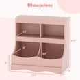 thumbnail image 3 of Costway Toy Storage Organizer for Toys & Books 4-Cubby Kids Bookcase for Children's Room Pink, 3 of 10