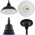 thumbnail image 5 of JONATHAN Y Jasper 12.25" 1-Light Farmhouse Industrial Indoor/Outdoor Iron LED Pendant, Navy, 5 of 6