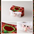 thumbnail image 3 of 2 Pcs Christmas Tissue Box Cover,Rectangular Snowman Tissue Holder Paper Towel Holder Napkin Container Winter Desktop Decoration for Holiday Home Office(Green+Red), 3 of 7