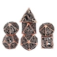 thumbnail image 1 of Juego de dados de metal hueco mini de 7 piezas para juegos de rol, cobre rojo Afortunado Sencillez, 1 of 5