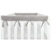 American Baby Company Heavenly Soft Chenille Reversible Rail Covers for Crib Sides, 2 Piece, Gray & White
