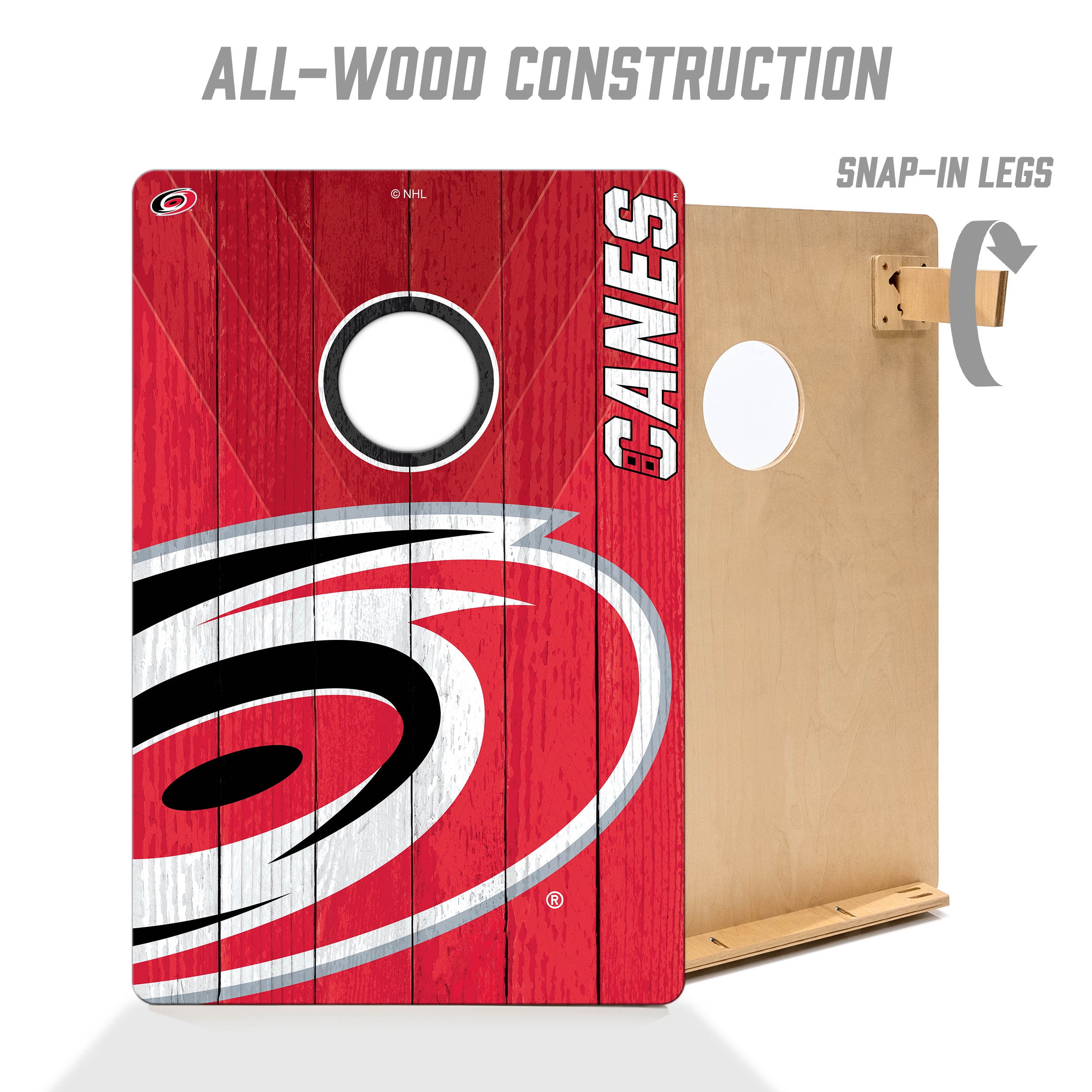 YouTheFan NHL Carolina Hurricanes 2' x 3' Cornhole Game No Bags