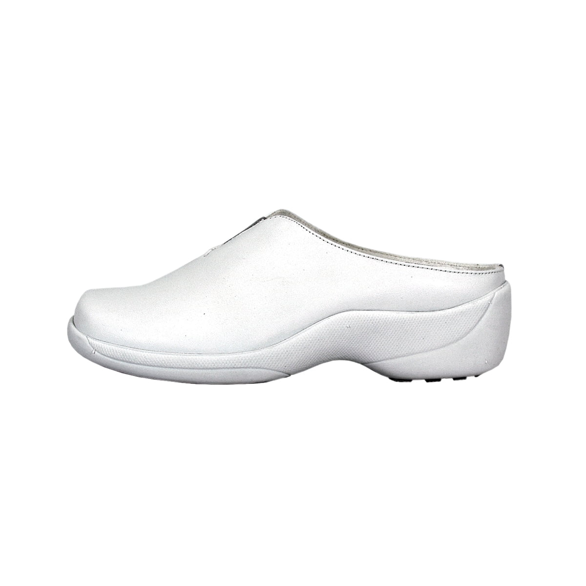 24 HOUR COMFORT Isabella Wide Width Professional Sleek Clog WHITE 12