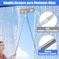 thumbnail image 4 of JeeLeeko Herramienta de Limpiador de Ventanas, Jalador para Vidrios Dom&eacute;stico 5 en 1, Equipado con un Poste de Extensi&oacute;n y Cabezales de Cepillo de 5 Funciones, Adecuado para Limp, 4 of 8