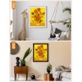 thumbnail image 4 of HFDF - Sunflowers - Vcent Van Gogh Giclee Prts w/Antique Brown for Wall Decor. Picture:, Total w/Frame: 12x16inch Framed, 4 of 6