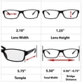 thumbnail image 4 of Computer Reading Glasses +1.50 | 2 Pack of Readers for Men and Women | 2 Black, 4 of 7