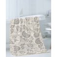 thumbnail image 3 of Gray Paisley Floral Towel Set of 3, Soft Microfiber Bath Towels, Hand Towel, Washcloths, Farmhouse Spring Summer Flowers Quick-Dry Absorbent Towels for Bathroom Kitchen Hotel Beach Gym Spa, 3 of 7
