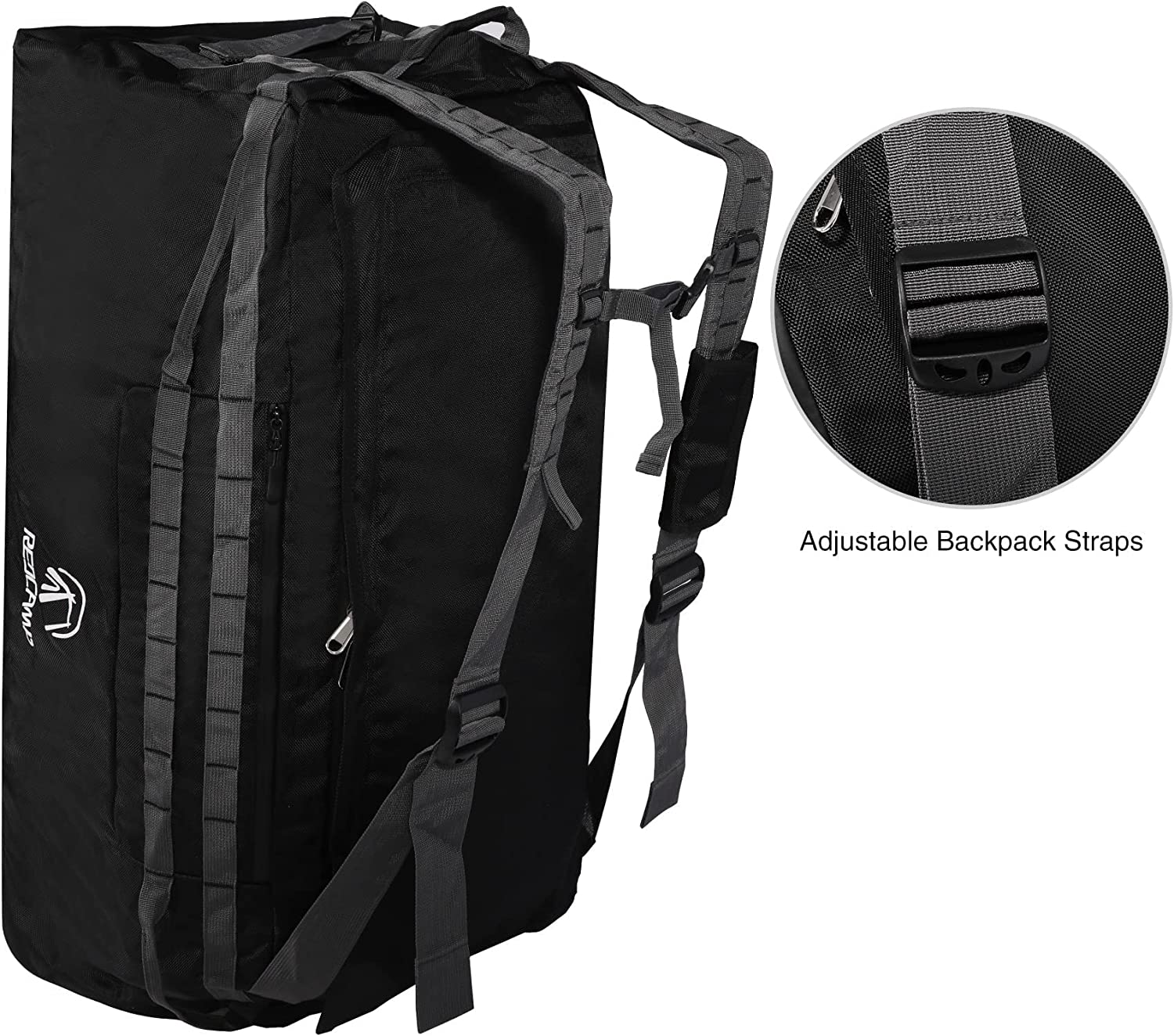 Redcamp 140L Foldable Rolling Duffle Bag with Backpack Straps photo 3