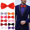 thumbnail image 2 of Mens Solid-Color Bow Tie Double Layer Bow Tie for Wedding, Fashionable Ba..., 2 of 8