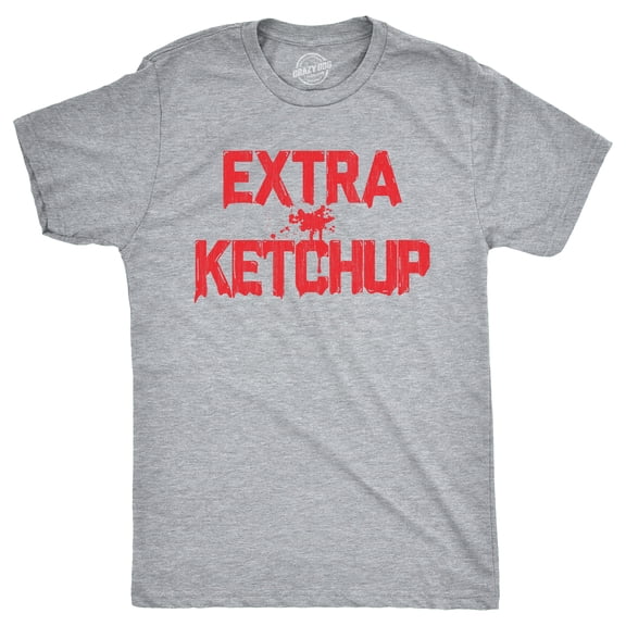 Mens Extra Ketchup T Shirt Funny Tomato Condiment Lovers Tee for Guys Graphic Tees
