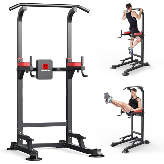 Power Tower Dip Station Workout equipment Pull up Bar for Home Gym Adjustable Height Strength Training Fitness Excercise Equipment,Load 450LBS