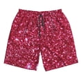 thumbnail image 4 of Bixox Men's Pink Glitter printing Casual Classic Fit Short Summer Beach Shorts, 4 of 6