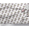 thumbnail image 3 of Soimoi Polyester Crepe Fabric Leaves & Floral Block Print Sewing Fabric Yard 52 Inch Wide, 3 of 3