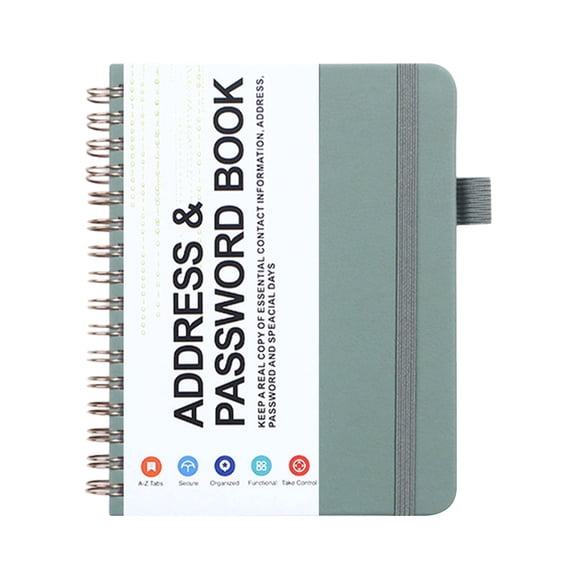 CCOCC Back to School Password Address Book Coil Book Password Address Book Coil Book Student Teacher Office Supply Stationery Organizer Diary Notebook