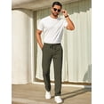 thumbnail image 4 of COOFANDY Mens Casual Pants Elastic Waist Chino Pants Lightweight Drawstring Pants with Pockets, 4 of 6