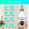 thumbnail image 7 of Light Bulb 1080P Security Camera, PTZ E27 Bulb 360 Degree Panoramic Wireless Connector with WiFi,Smart Motion Detection and Alarm,Two Way Audio,Night Vision, Remote Viewing with 32GB Memory Card, 7 of 7
